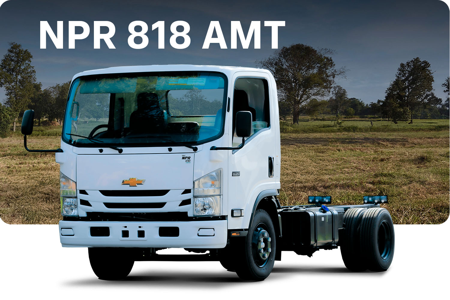 Chevrolet NPR 818 AMT cabina y chasis vista lateral
